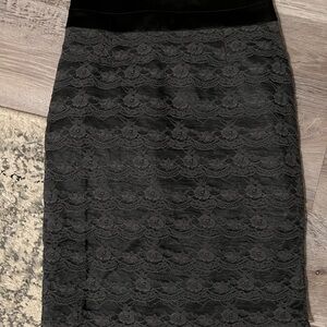 H&M Black Knee-length Pencil Skirt with Embellished Design for Cocktail